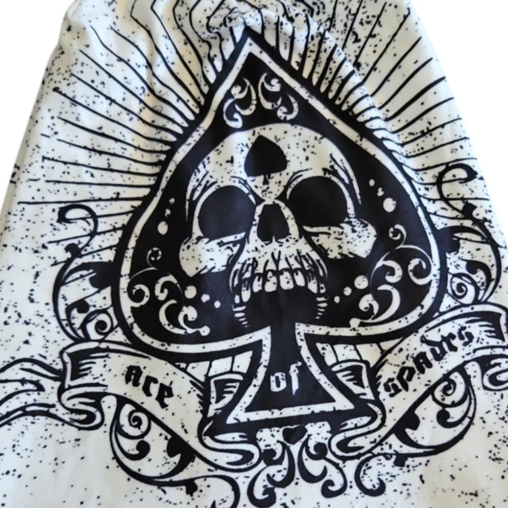 Skull Ace of Spades Men's Slouch Beanie